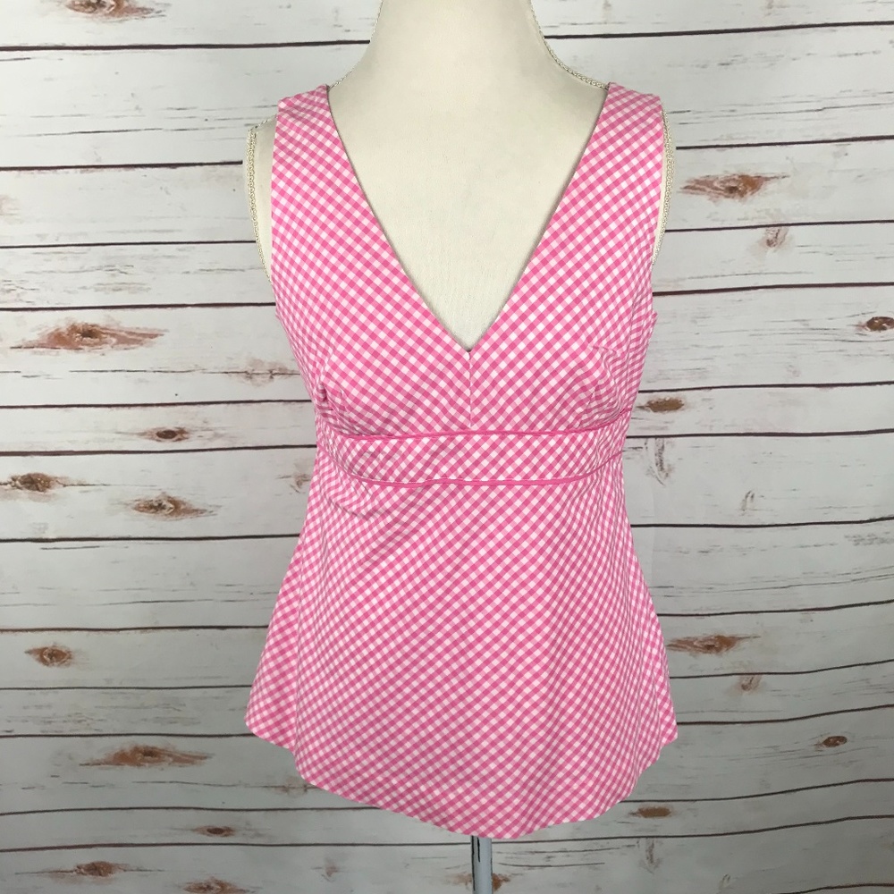 Lilly Pulitzer Pink Gingham Jesse Tank Top